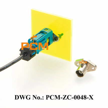 SMB to FAKRA Adapter, 2-Hole Flange Panel Mount SMB Female to FAKRA Z Code Male RF Coaxial Connector, Compatible TE 1-2390730-4