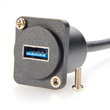 D-Type Panel Mount USB 3.0 Cable