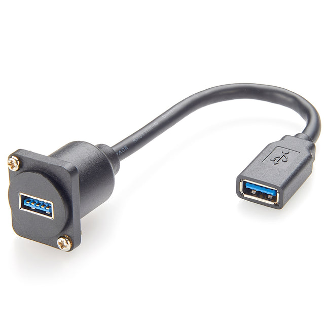 D-Type Panel Mount USB 3.0 Cable