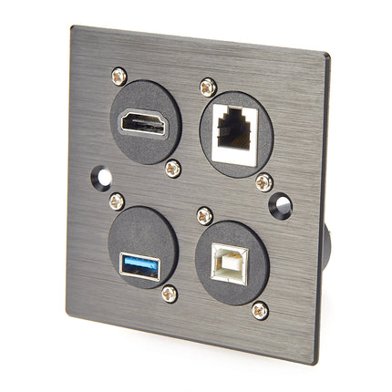 USB 3.0 A to B D-Series Panel Mount Feedthrough Connector