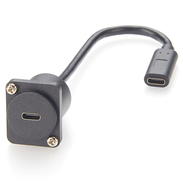 USB 3.1 Type-C Female to Female Panel Mount Cable