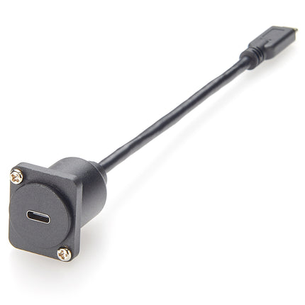 D-Type Panel Mount USB-C 3.1 Extension Cable