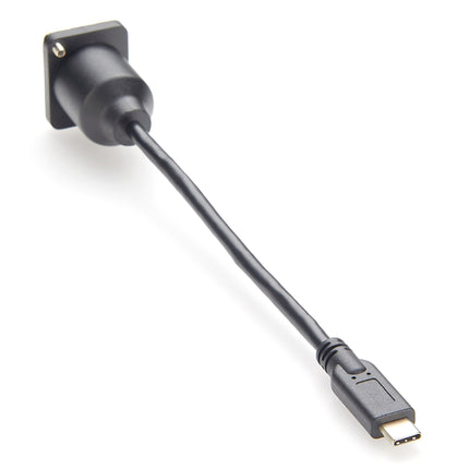 D-Type Panel Mount USB-C 3.1 Extension Cable