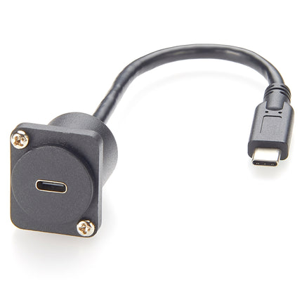 D-Type Panel Mount USB-C 3.1 Extension Cable