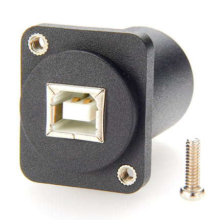 USB 2.0 USB B to USB A D-Type Panel Mount Adapter