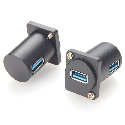 90 Degree Angle USB 3.0 Panel Mount Connector