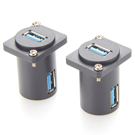 90 Degree Angle USB 3.0 Panel Mount Connector