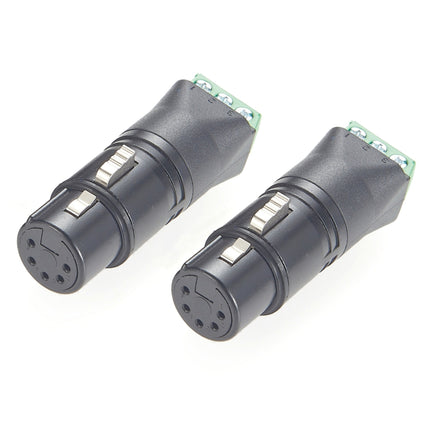 Terminal Block to 5-Pin XLR Audio Adapter