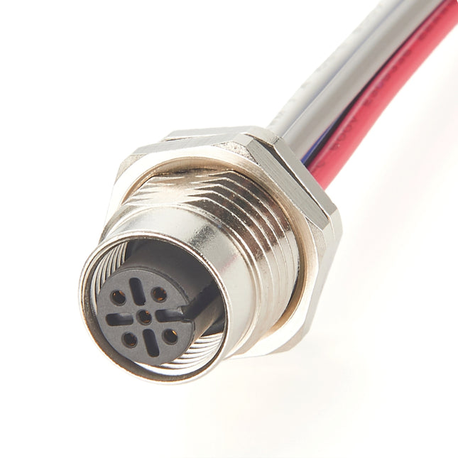 M12 Panel Mount Cable A-Code Female